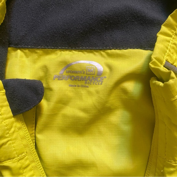 Performance Women's Medium Neon Yellow Bike Jacket Cycling Run Reflective Safety - Picture 2 of 9